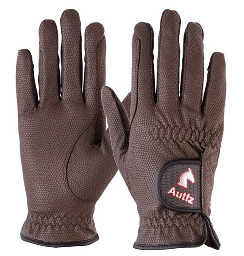 Auttz Equestrian Horse Riding Gloves Synthetic Leather